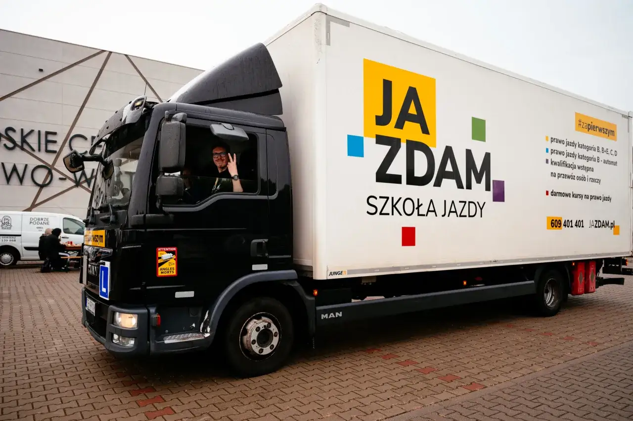 Ciężarówka szkoły jazdy