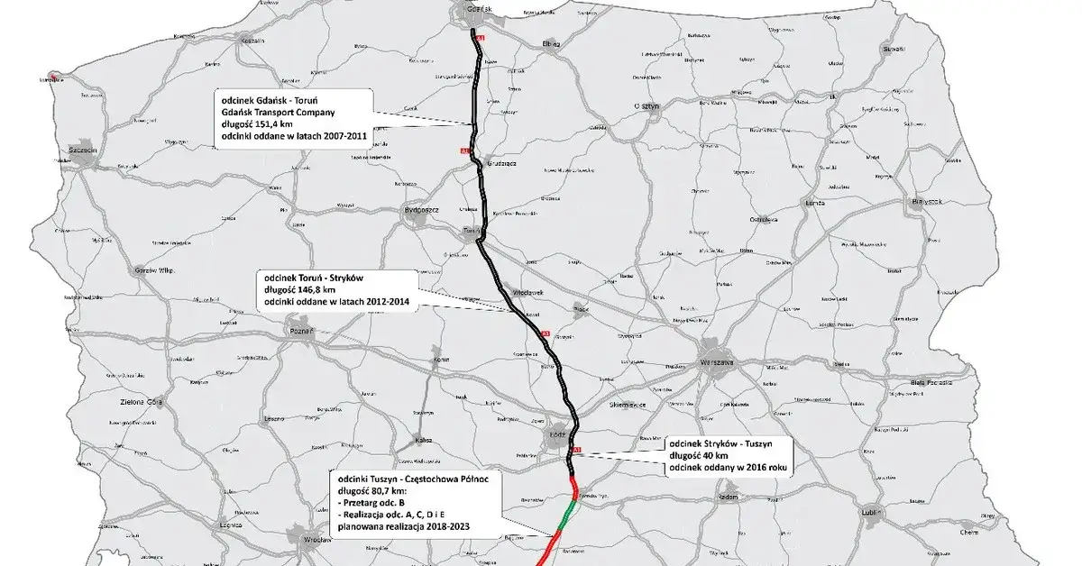 Zdjęcie Ile km ma autostrada A1? Sprawdź długość i aktualny status trasy